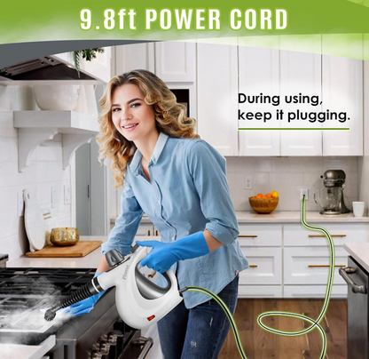 Tlakový ručný parný čistič s 12 nadstavcami – multifunkčný na všetky povrchy