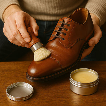 Prírodný leštiaci balzam na kožu : ochrana a lesk